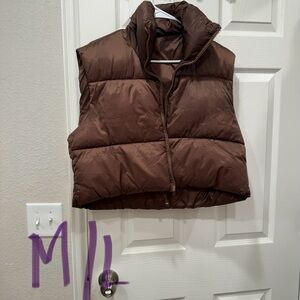 Brown Puffer Vest